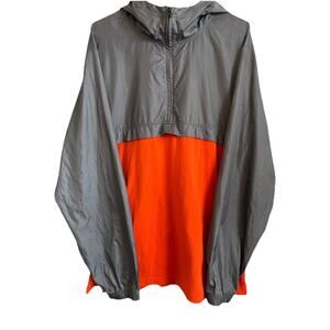 Under Armour Mens 2XL Jacket Anorak Hoodie Windbreaker Running Orange Hiking